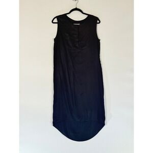 Elk The Label Womens Small Sleeveless Midi Dress Black Tencel Quiet Luxury Soft
